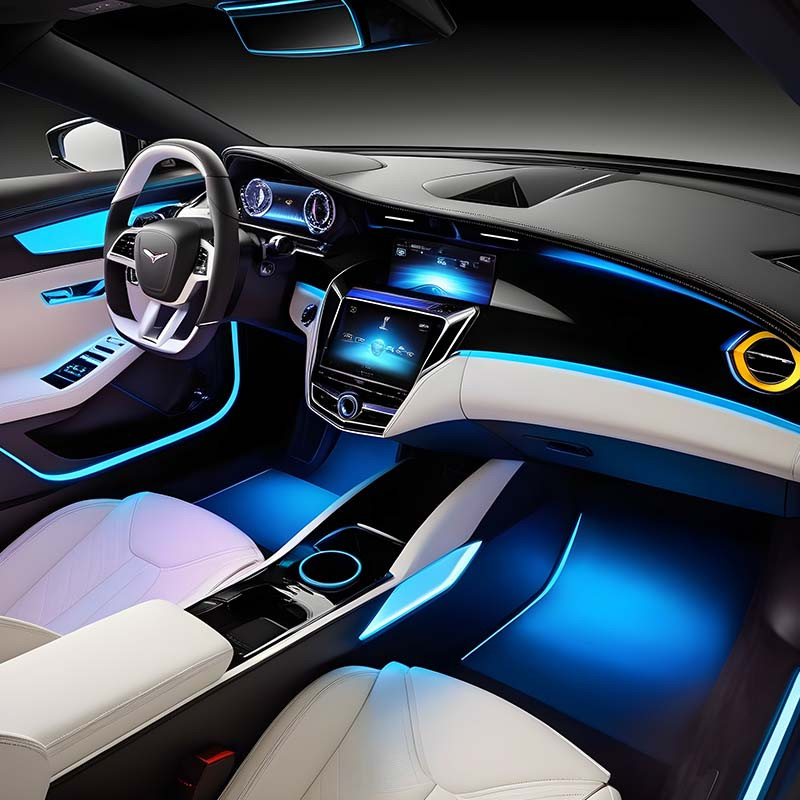 RGB 18-Piece Interior Ambient Lighting Kit Installed